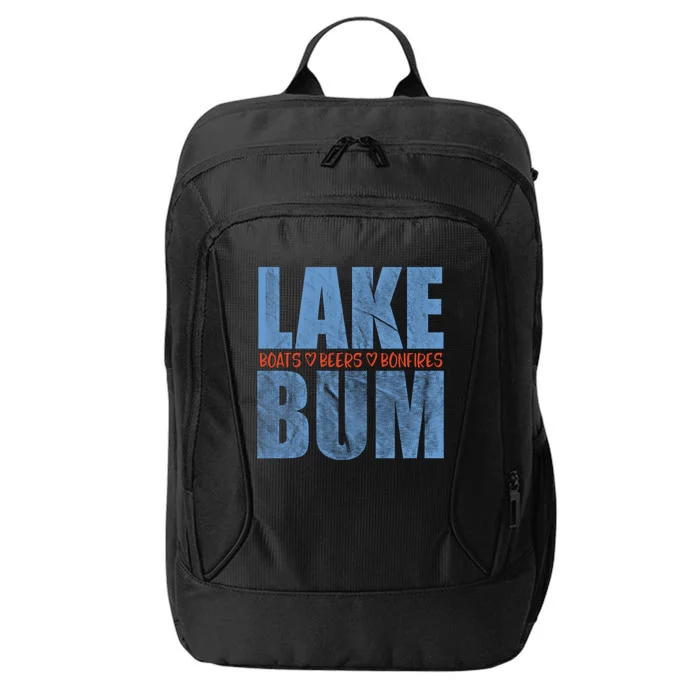 Lake Bum Lake Life Boating Fun Beer Ing Campfire Gift City Backpack