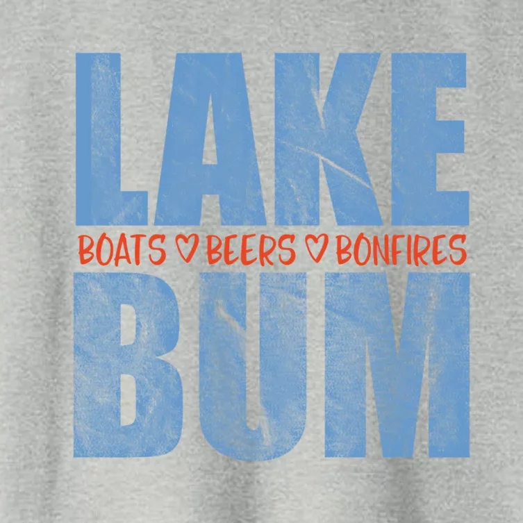 Lake Bum Lake Life Boating Fun Beer Ing Campfire Gift Women's Crop Top Tee