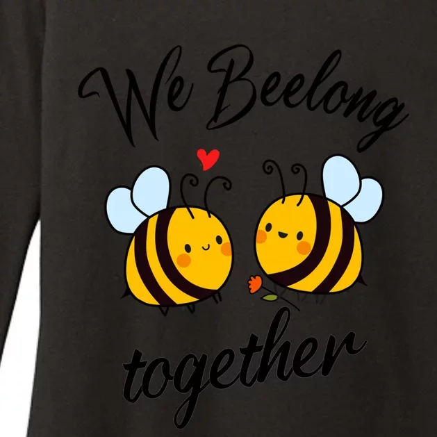 Loving Bees Love Heart Valentines Day For Couples Meaningful Gift Womens CVC Long Sleeve Shirt