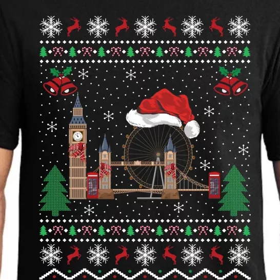 London Bridge Lover Xmas Gift Ugly London Bridge Christmas Gift Pajama Set