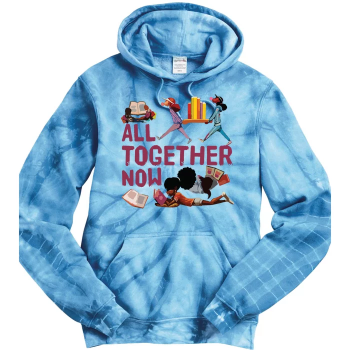 Library Books Librarian All Together Now Summer Reading Tie Dye Hoodie