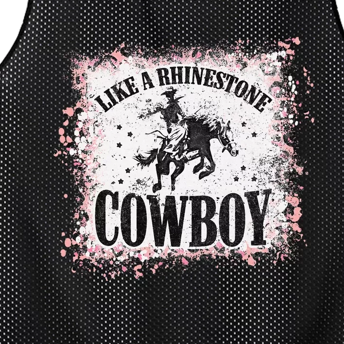 Leopard Bleached Like A Rhinestone Cowboy Horseback Mesh Reversible Basketball Jersey Tank