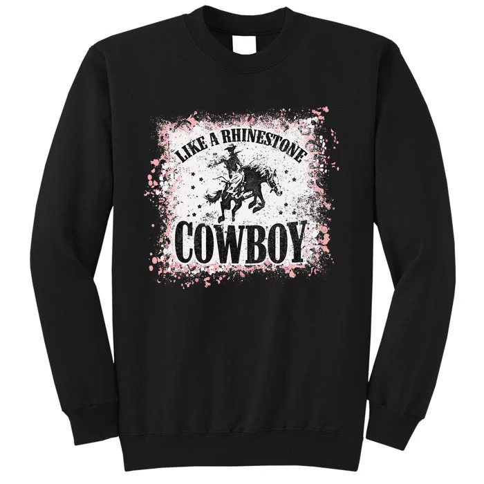 Leopard Bleached Like A Rhinestone Cowboy Horseback Tall Sweatshirt