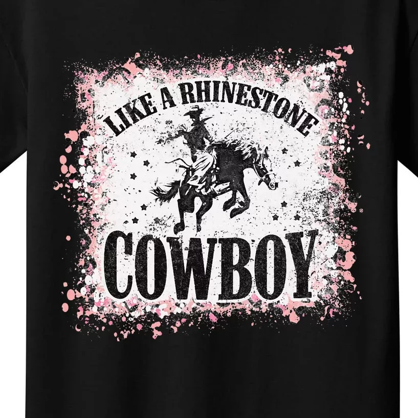 Leopard Bleached Like A Rhinestone Cowboy Horseback Kids T-Shirt