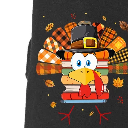 Librarian Book Lover Reader Funny Turkey Thanksgiving Fall Doggie 3-End Fleece Hoodie