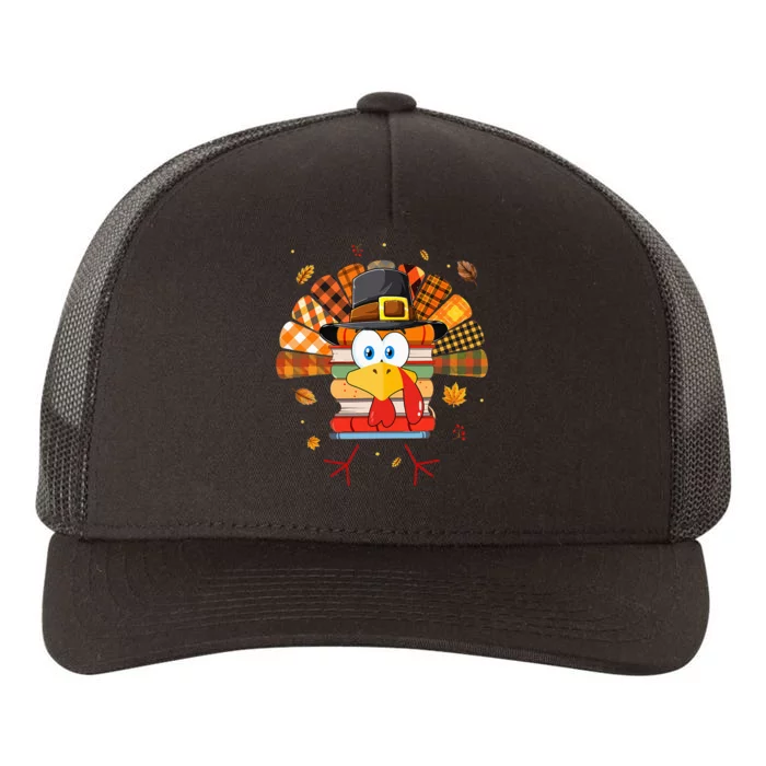 Librarian Book Lover Reader Funny Turkey Thanksgiving Fall Yupoong Adult 5-Panel Trucker Hat