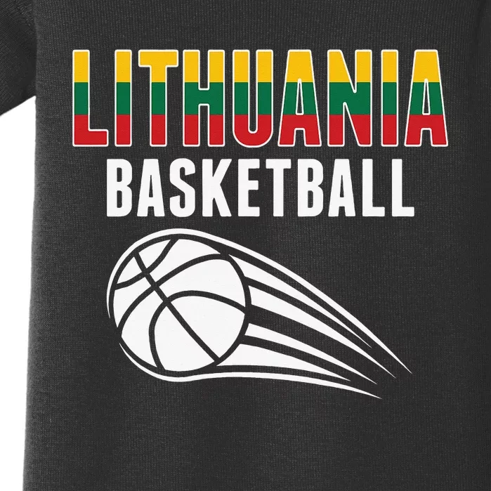 Lithuania Basketball Lovers Jersey Lithuanian Sport Fans Baby Bodysuit