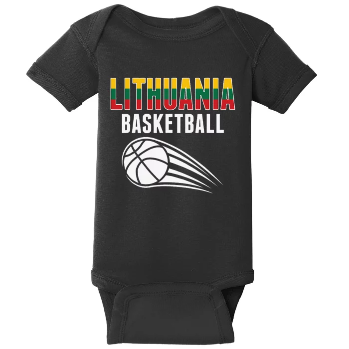 Lithuania Basketball Lovers Jersey Lithuanian Sport Fans Baby Bodysuit