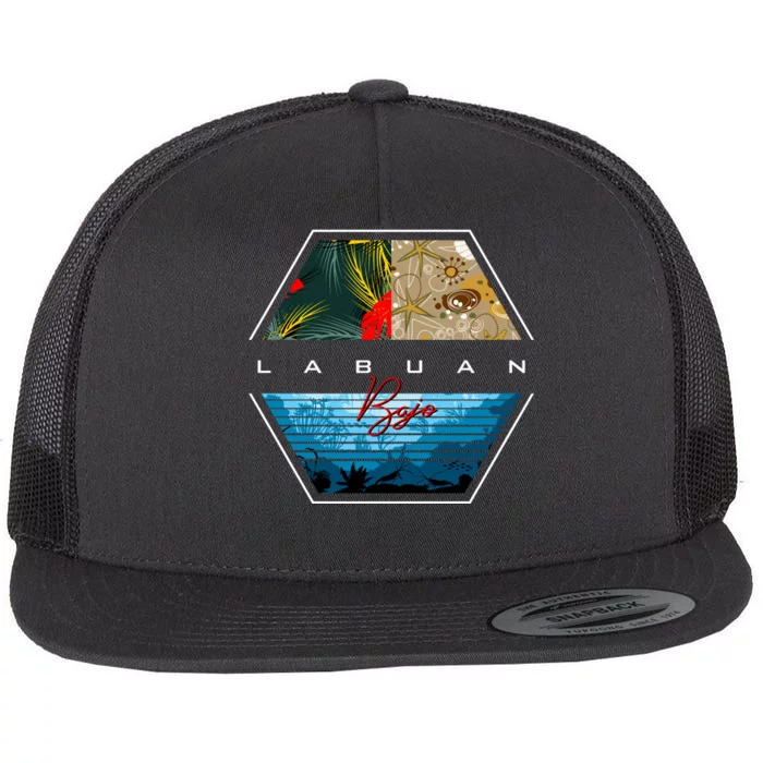 Labuan Bajo Flat Bill Trucker Hat