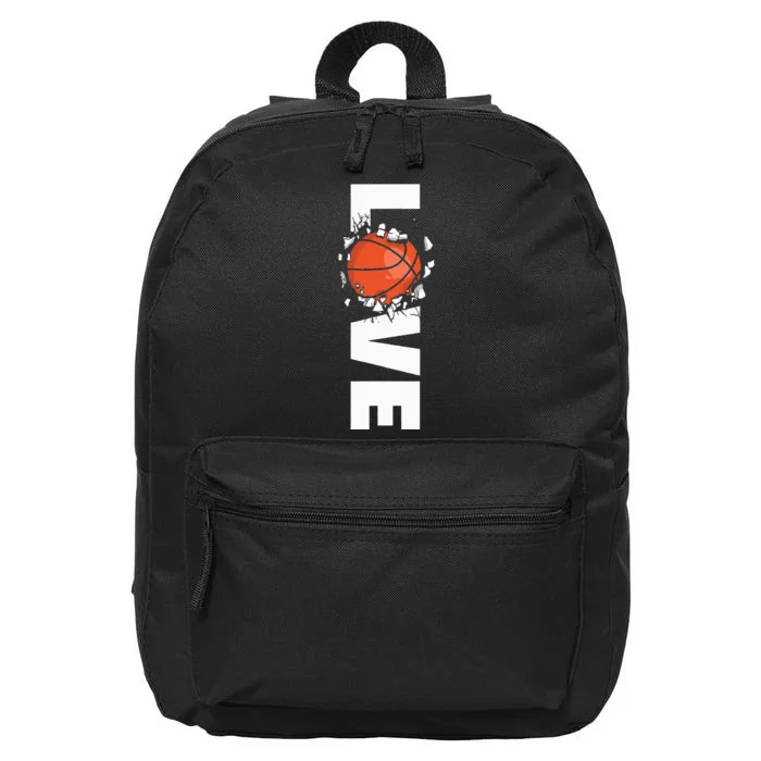 Love Basketball 16 in Basic Backpack