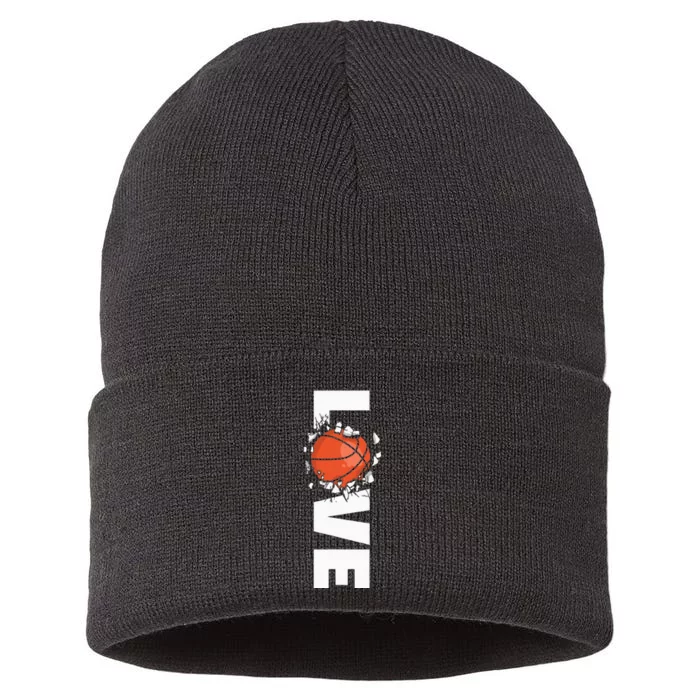 Love Basketball Sustainable Knit Beanie