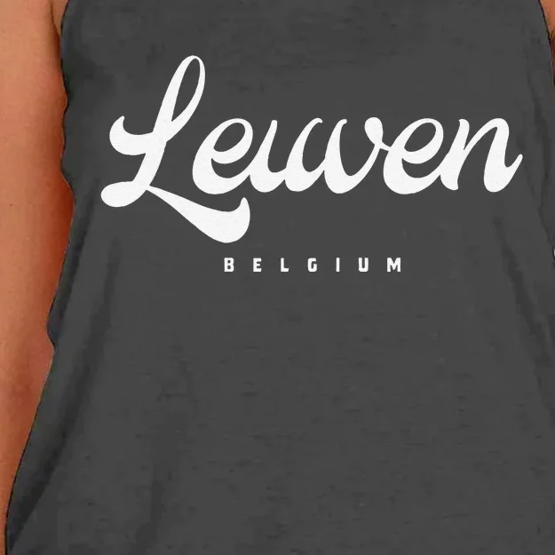 Leuven Belgium Women's Knotted Racerback Tank