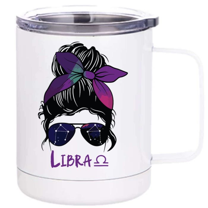 Libra Birthday Libra Woman Zodiac Constellation Front & Back 12oz Stainless Steel Tumbler Cup