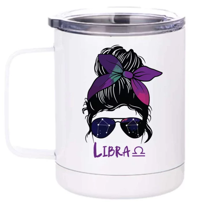 Libra Birthday Libra Woman Zodiac Constellation Front & Back 12oz Stainless Steel Tumbler Cup