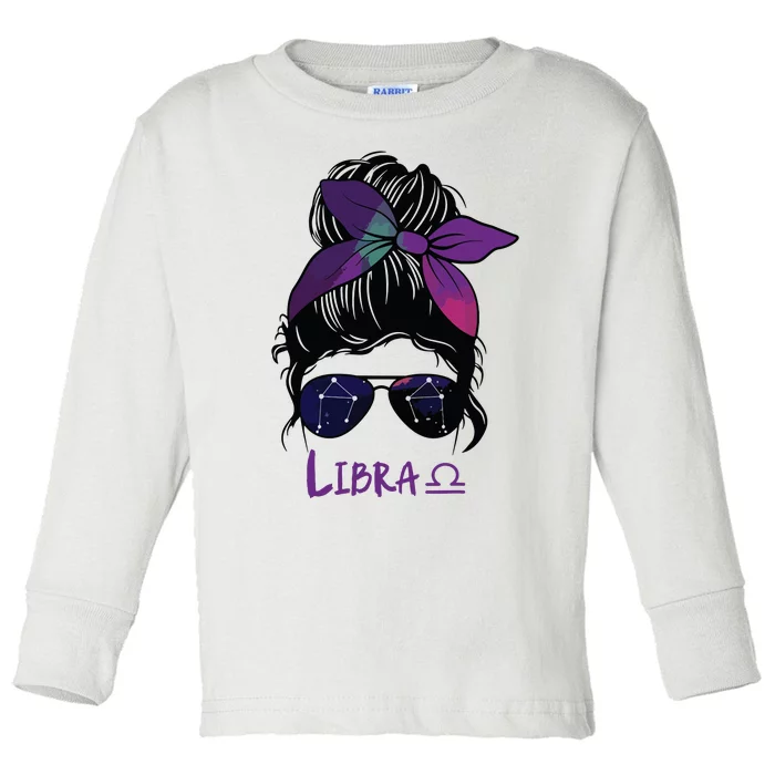 Libra Birthday Libra Woman Zodiac Constellation Toddler Long Sleeve Shirt