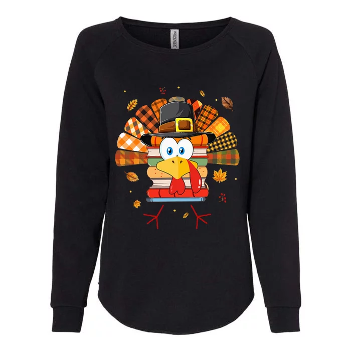 Librarian Book Lover Reader Funny Turkey Thanksgiving Fall Womens California Wash Sweatshirt