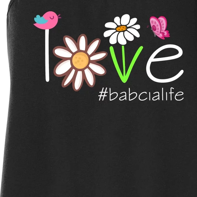 Love Babcia Life Cute Matching Family Women's Racerback Tank