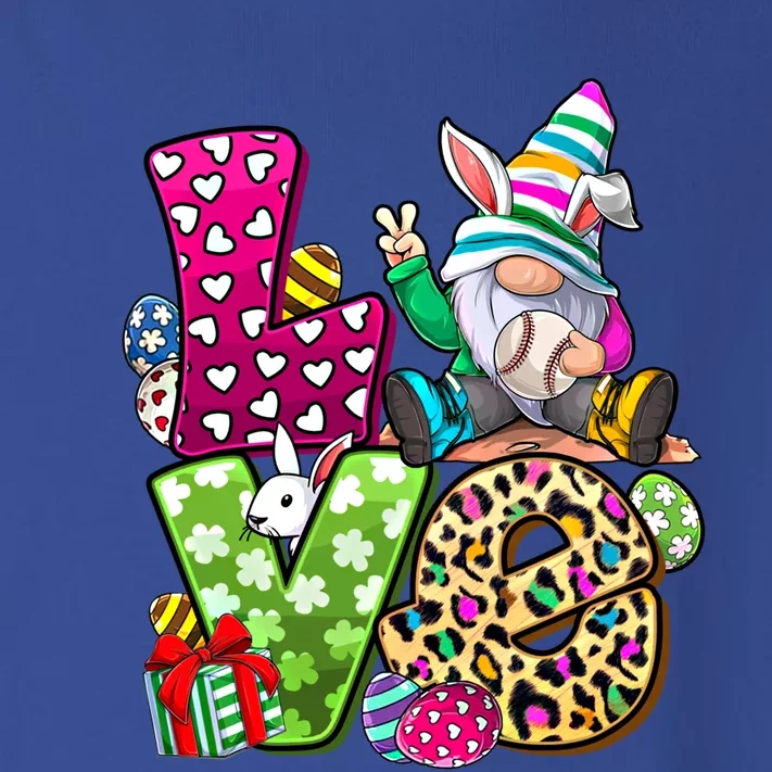 Love Baseball Life Bunny Easter Gnome Egg Hunting Basket Gift Toddler Long Sleeve Shirt