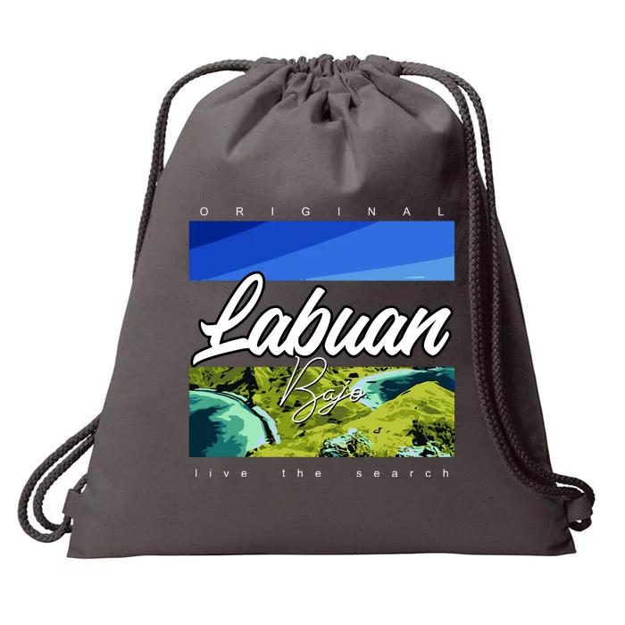 Labuan Bajo Live The Search Drawstring Bag