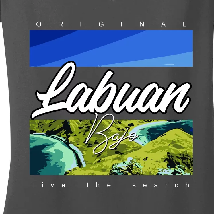 Labuan Bajo Live The Search Women's V-Neck T-Shirt