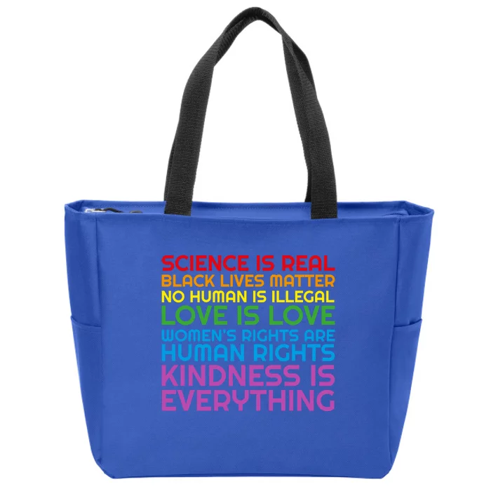 Lgbtq Black Lives Matter Science Hu Rights Gift Zip Tote Bag