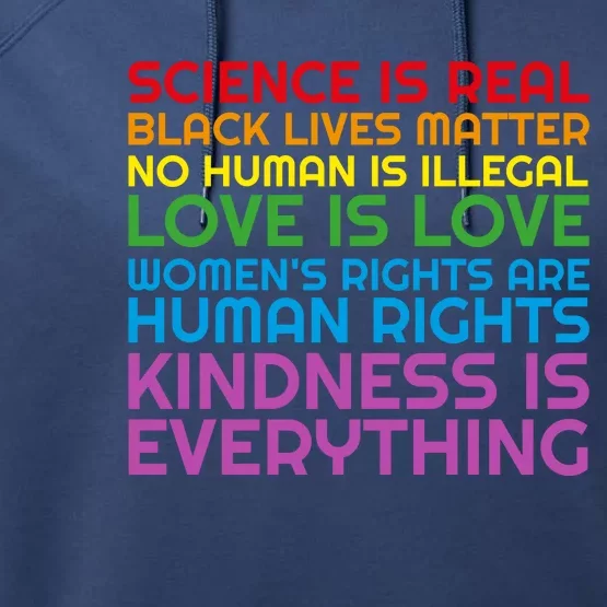 Lgbtq Black Lives Matter Science Hu Rights Gift Performance Fleece Hoodie