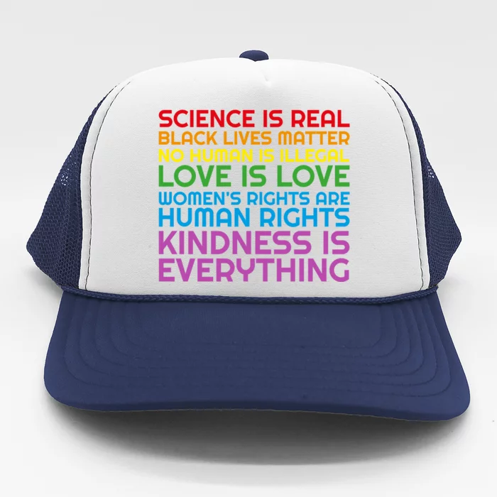 Lgbtq Black Lives Matter Science Hu Rights Gift Trucker Hat