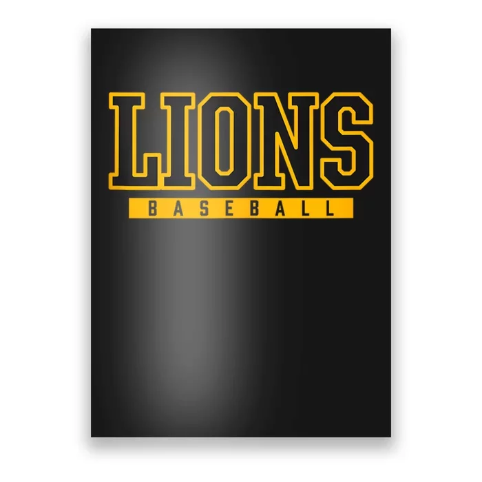 Lions Baseball Poster