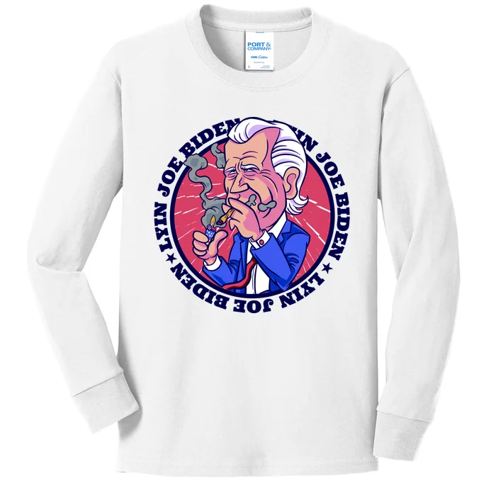 Lyin Biden Kids Long Sleeve Shirt