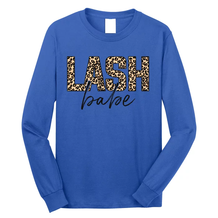 Lash Babe Lash Tech Lash Artist Leopard Lash Gift Long Sleeve Shirt