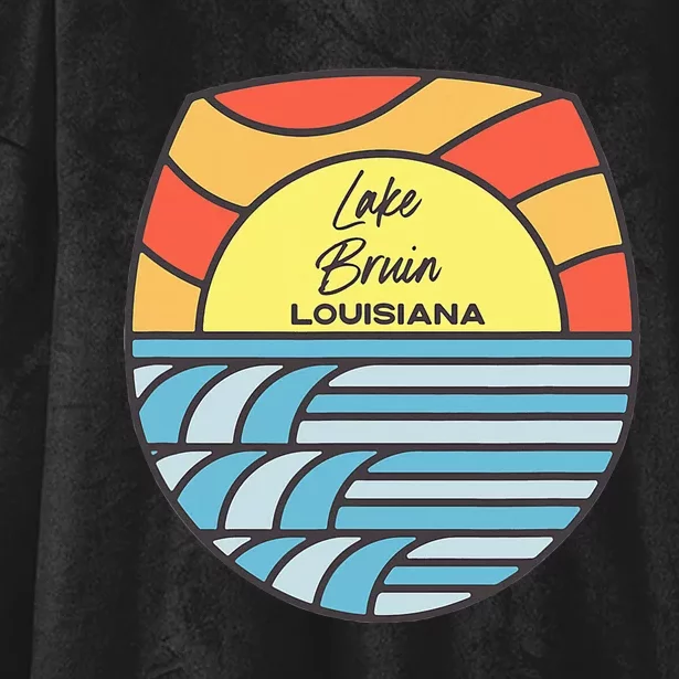 Lake Bruin Louisiana La Sunset Sunrise Souvenir Hooded Wearable Blanket