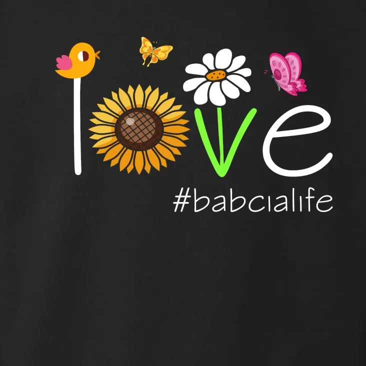 Love Babcia Life Cute Matching Family Toddler Hoodie