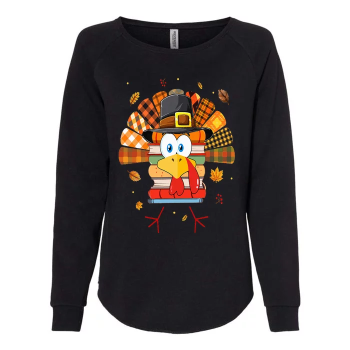 Librarian Book Lover Reader Funny Turkey Thanksgiving Fall Womens California Wash Sweatshirt