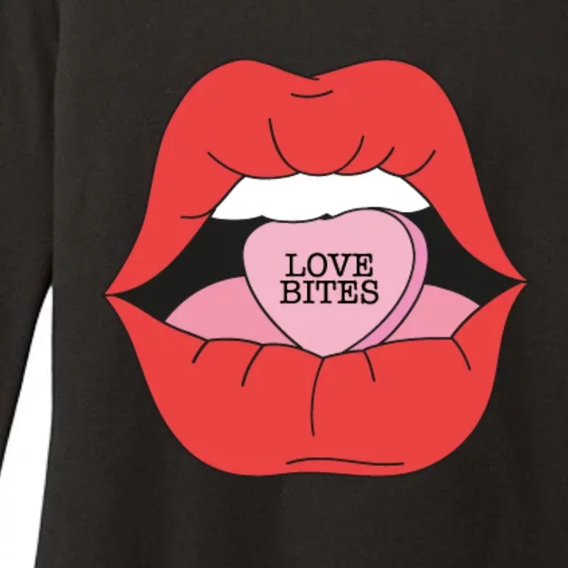 Love Bites Lip Graphic – Bold & Edgy Style Statement Womens CVC Long Sleeve Shirt