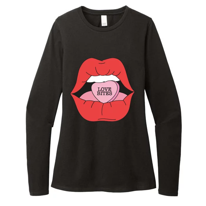 Love Bites Lip Graphic – Bold & Edgy Style Statement Womens CVC Long Sleeve Shirt