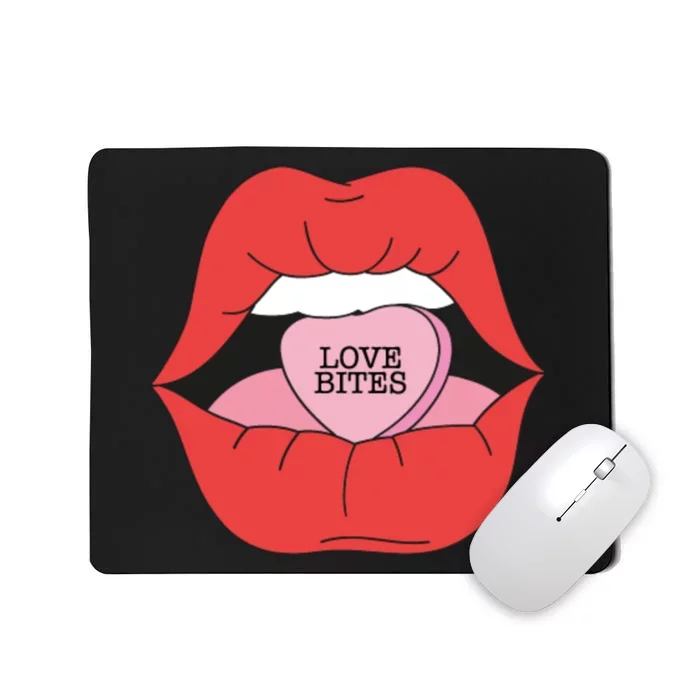 Love Bites Lip Graphic – Bold & Edgy Style Statement Mousepad