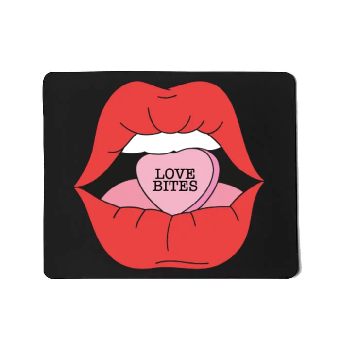 Love Bites Lip Graphic – Bold & Edgy Style Statement Mousepad