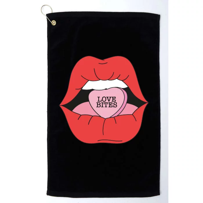 Love Bites Lip Graphic – Bold & Edgy Style Statement Platinum Collection Golf Towel