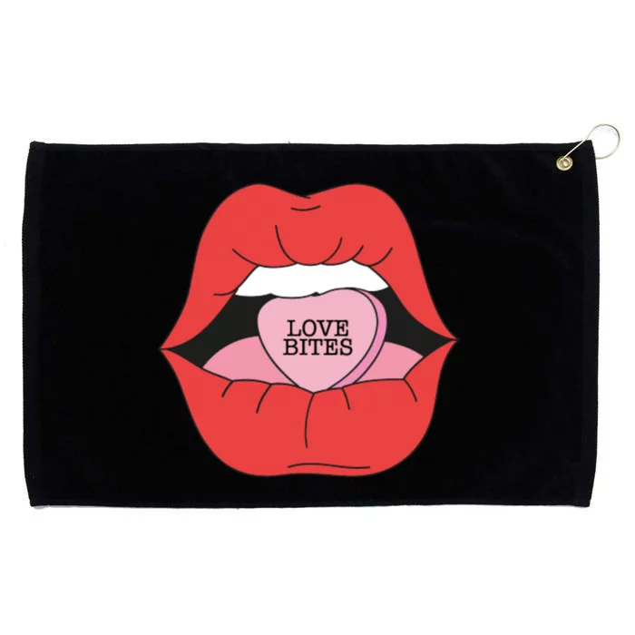 Love Bites Lip Graphic – Bold & Edgy Style Statement Grommeted Golf Towel