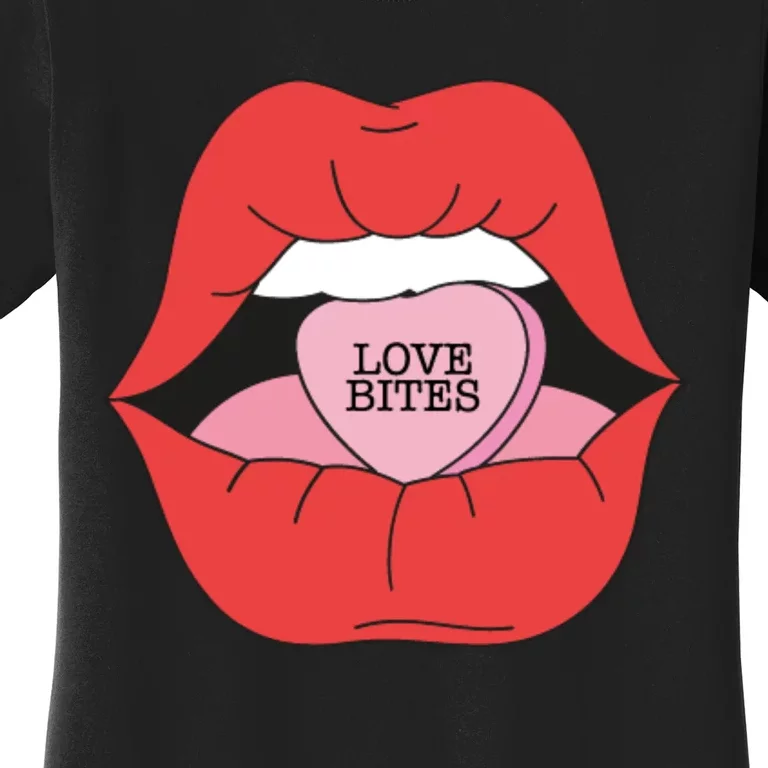 Love Bites Lip Graphic – Bold & Edgy Style Statement Women's T-Shirt