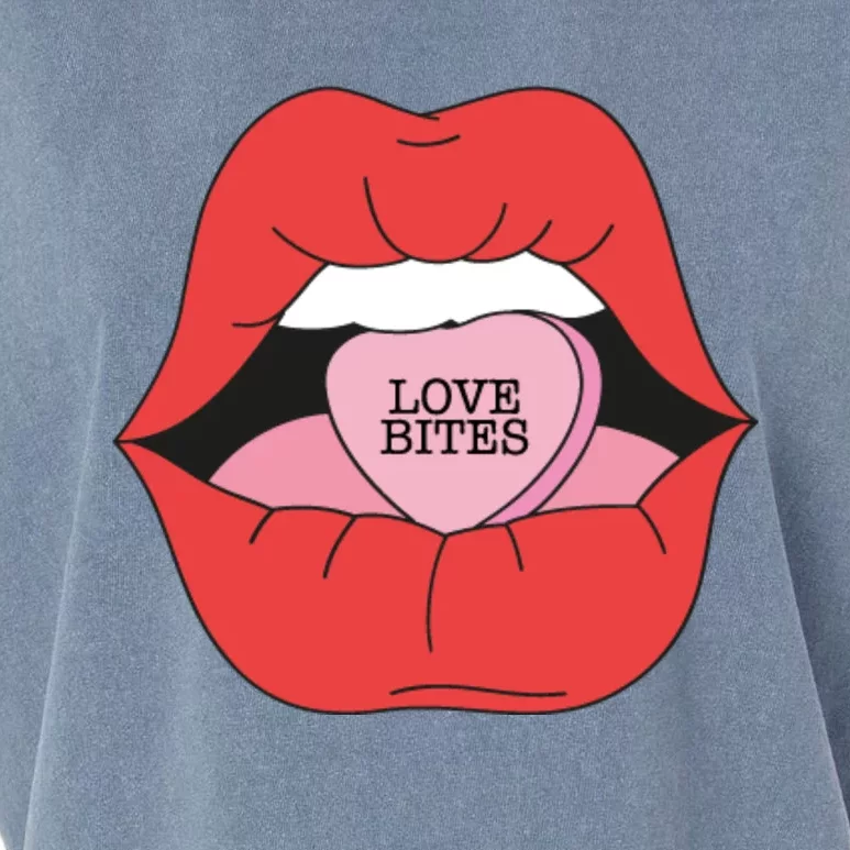 Love Bites Lip Graphic – Bold & Edgy Style Statement Garment-Dyed Women's Muscle Tee