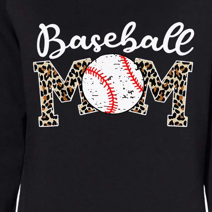 Leopard Baseball Mom Life Game Day Mothers Day Womens California Wash Sweatshirt