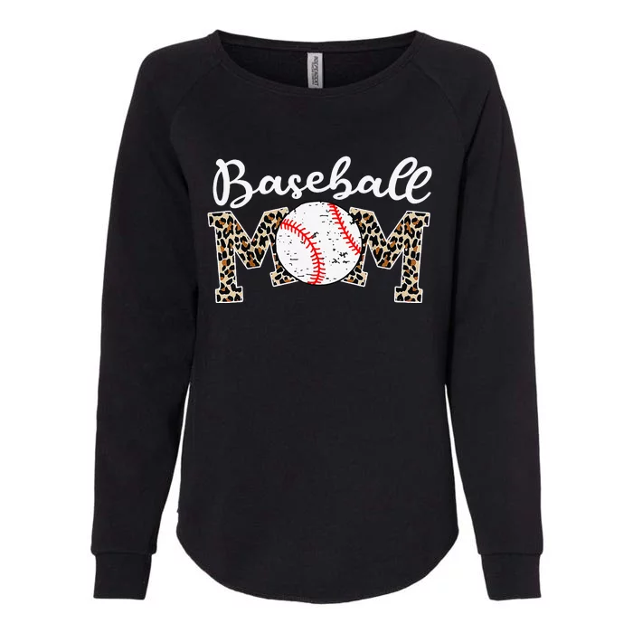 Leopard Baseball Mom Life Game Day Mothers Day Womens California Wash Sweatshirt