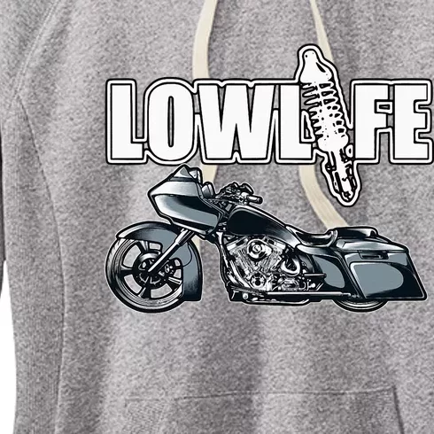 Lowlife Bagger Motorcycle . Chicano Vicla Lowrider Bikes Women's Fleece Hoodie