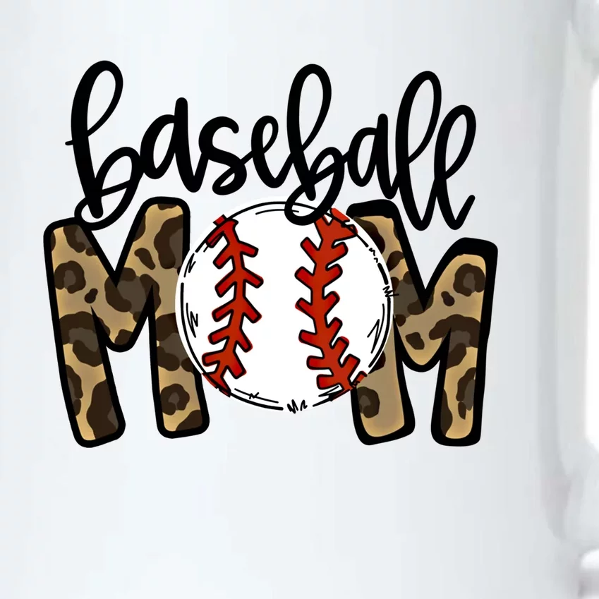 Leopard Baseball Mom Game Day Baseball Season Mothers Day Great Gift Black Color Changing Mug