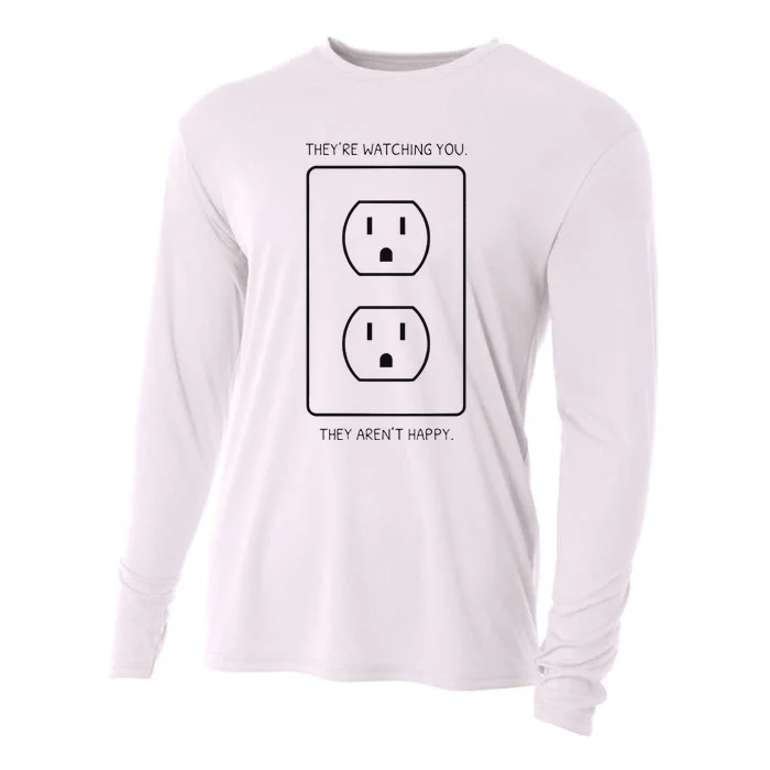 Light Bulb Meme Cooling Performance Long Sleeve Crew