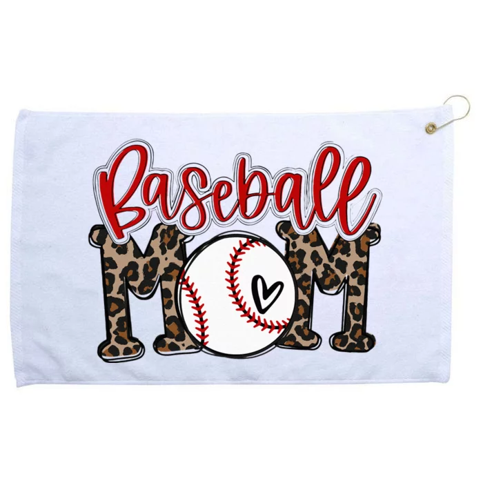 Leopard Baseball Mom Game Day Vibes T Ball Mom Mothers Day Grommeted Golf Towel