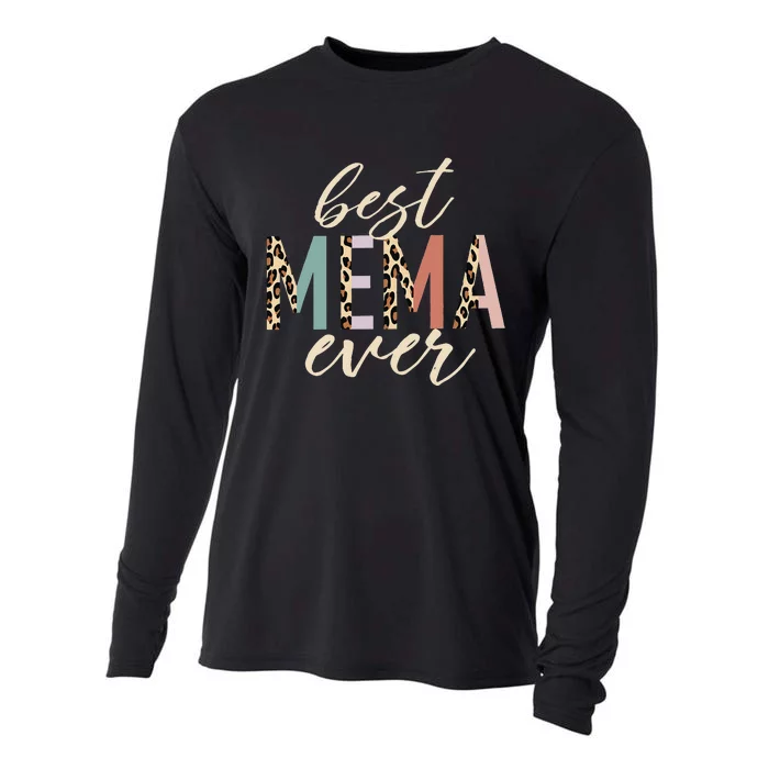 Leopard Best Mema Ever Gifts for Mothers Day Cooling Performance Long Sleeve Crew