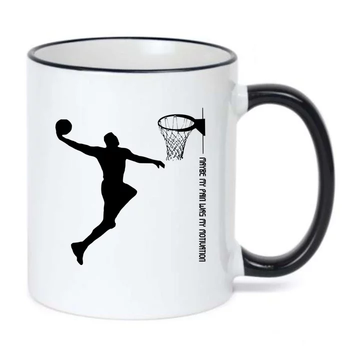 Maybe My Pain Was My Motivation Basketball Quote Lebron Black Color Changing Mug