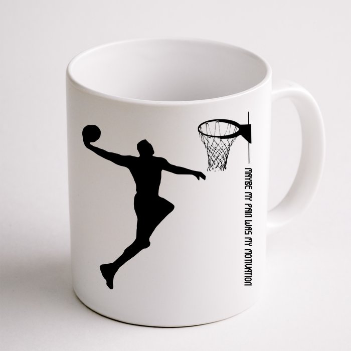 Maybe My Pain Was My Motivation Basketball Quote Lebron Front & Back Coffee Mug